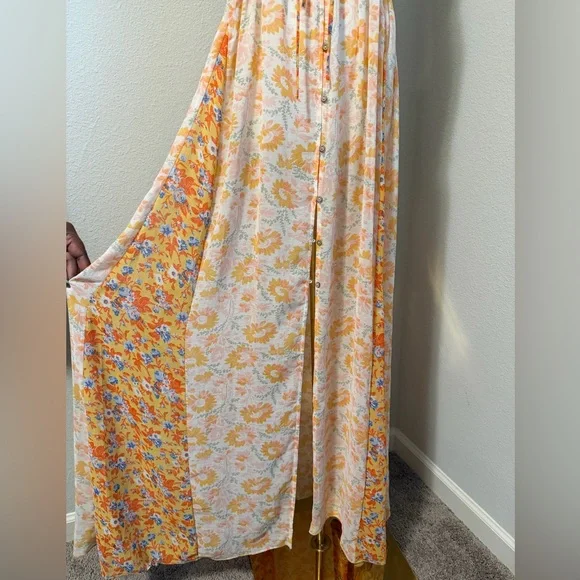 Free People Button Through Maxi Dress (Unlined and semi-sheer) - Picture 2 of 5